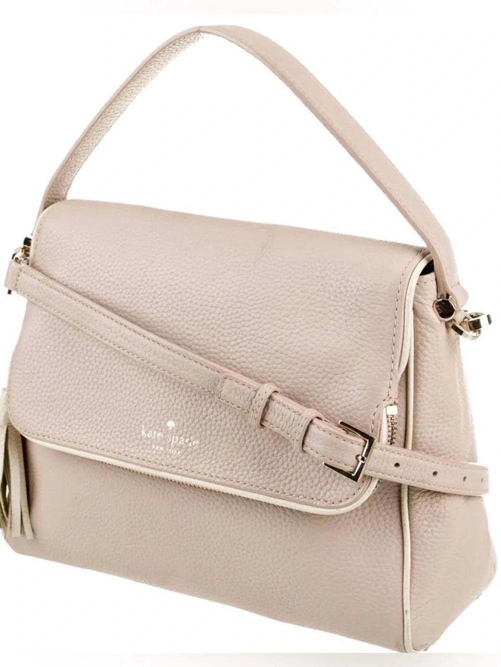 Kate Spade Chester Street Miri Rose Cloud Cement Leather Bag NWOT